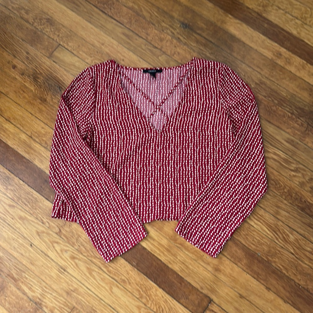 Forever 21 Red Polka Dot Blouse